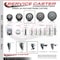 Service Caster 4 Inch Gray Polyurethane Wheel Swivel 58 Inch Threaded Stem Caster Set with Brake SCC SCC-TS20S414-PPUB-TLB-58212-4 - alternate 3